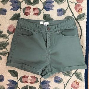 Forever 21 Green Denim Short